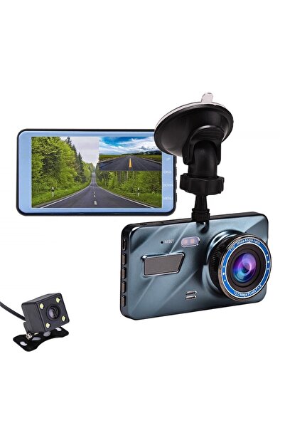TEKNOTİMER 4" IPS Ekran Dual Lens Full HD 1080p 170 derece Görüş Açısı G Sensör Araç İçi Kamera