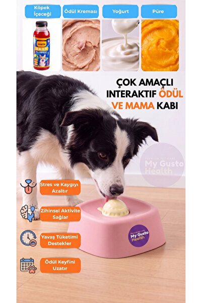 ALFO Çok Amaçlı İnteraktif Köpek Mama ve Ödül Kabı, Köpek Yalama Topu, Yavaş ...