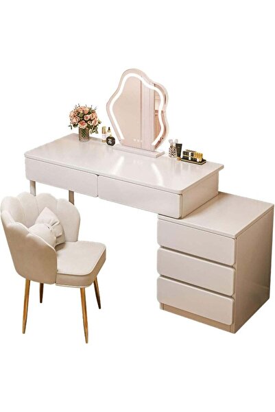 Generic CityRiya-Long Bedroom Dresser Table, Dressing Table, 100cm Makeup Tab...