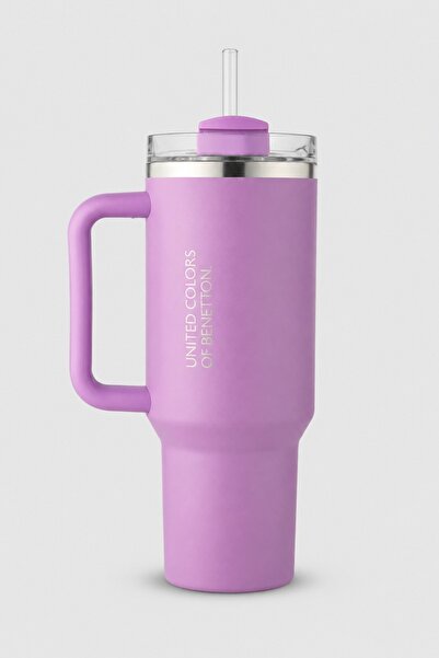 United Colors of Benetton Steel Thermos with Straw 900 ml