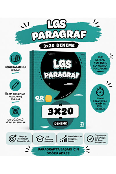 Bigelio Yayıncılık Bigelio 2027 LGS 8. Sınıf Paragraf 3 x 20 Deneme Sınavı
