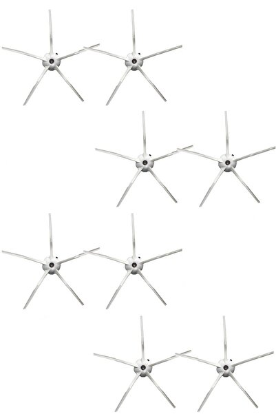 Rovexa 8 perii laterale albe compatibile cu Roborock S5 Max