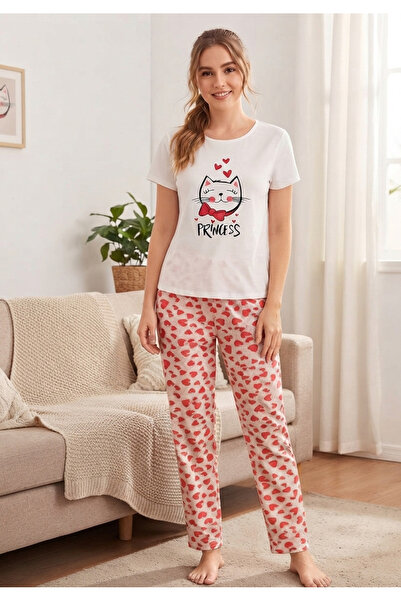 Chordi Set de pijamale Milan pentru femei, cu mâneci lungi, 100% bumbac, cu d...