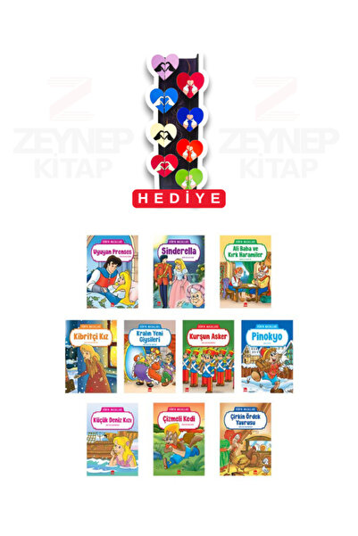 Nesil Çocuk Yayınları 1.Sınıf Dünya Masalları 10 Kitap Set Büyük Boy (8'li Ka...