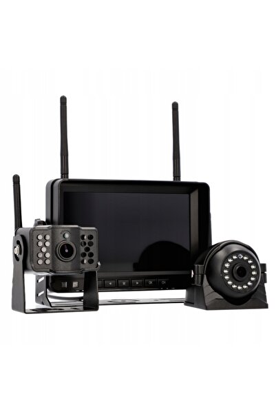 NO BRAND Kit de cameră de marșarier wireless WiFi cu 4 canale pentru remorcă TIR