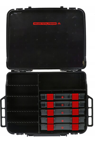 NO BRAND Cutie de pescuit cu două compartimente JAWS 47x34x19cm Negru