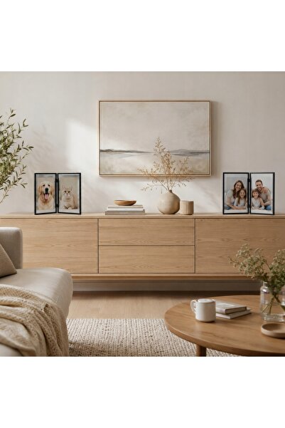 NO BRAND RAMĂ PENTRU FOTOGRAFII 13x18 NEGRU DIN STICLĂ DECORAȚIUNE PENTRU CAM...