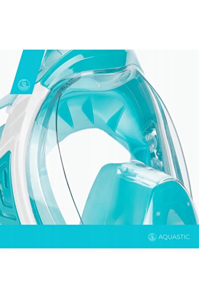 NO BRAND Mască integrală pentru snorkeling pentru copii AQUASTIC KAI Jr turcoaz
