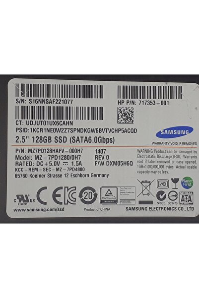 Samsung Unitate de stocare SSD de 128GB 2.5 SATA 6.0Gbps pentru laptopuri și ...