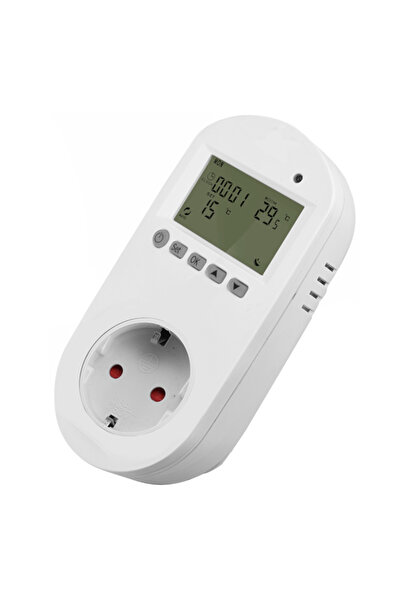 NO BRAND Termostat electronic cu priză, priză de rețea 230 V, 16 A, max. 3680...