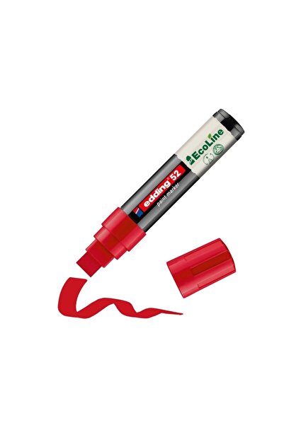 Edding 52 Ecoline Water-Based Full Coverage Painting Marker 15 mm Cut Tip Red