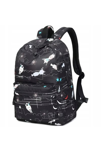 NO BRAND Rucsac școlar JOYMOZE negru, design astronaut, pentru oraș