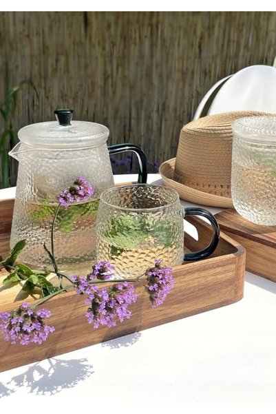 MPLCO DZBANEK 1L CARAFĂ DE STICLĂ PENTRU CEAI ȘI CAFEA CU INFUSERE ȘI CAPAC, ...