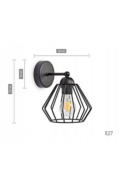 NO BRAND Aplică Loft Druciany Edison din sârmă 724-K1