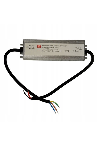 NO BRAND Sursă de alimentare LED 12V 60W IP67 aluminiu