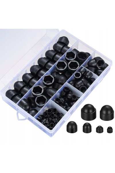 NO BRAND Set complet de capace hexagonale pentru șuruburi, pachet de 145 de p...
