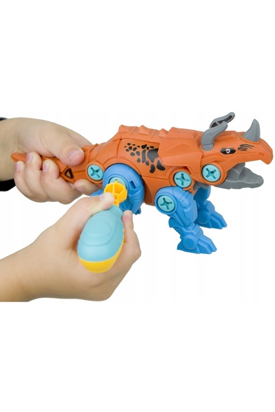 Landtoys Set de blocuri de construcție creative cu dinozauri pentru joacă și ...