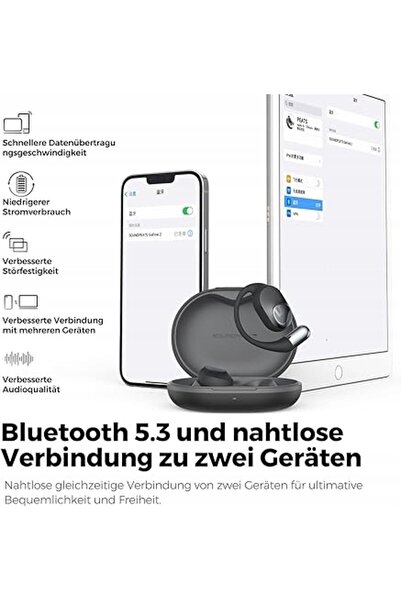 SoundPEATS GOFREE 2 Căști wireless audio de înaltă rezoluție, căști sport cir...