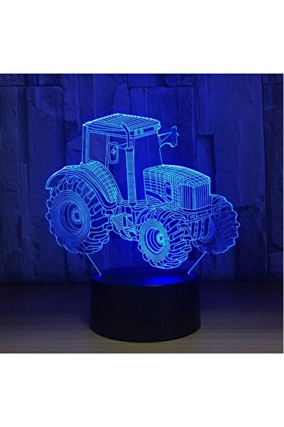 NO BRAND LAMPĂ LED 3D USB TRACTOR 16 CULORI + TELECOMANDĂ