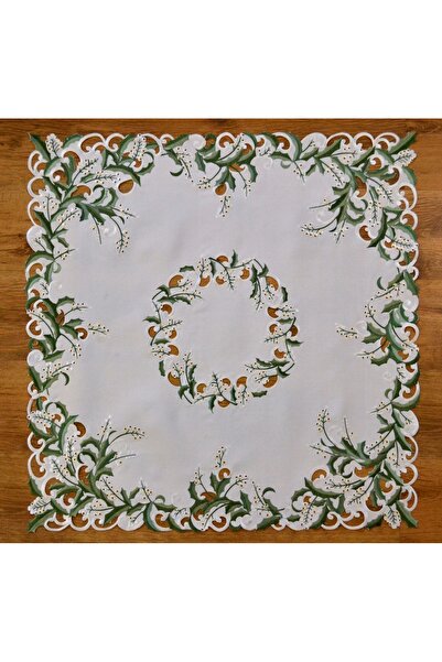 NO BRAND Față de masă brodată 85x85cm A345