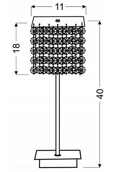 NO BRAND Lampă de masă veioză cromată cu cristal roz, glamour, 40 cm, Candellux