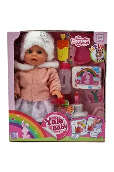 woopie LALKA BOBAS MARE 35cm CADOU DE ANIVERSARE ACCESORII SUNTE DE TORT ROYAL