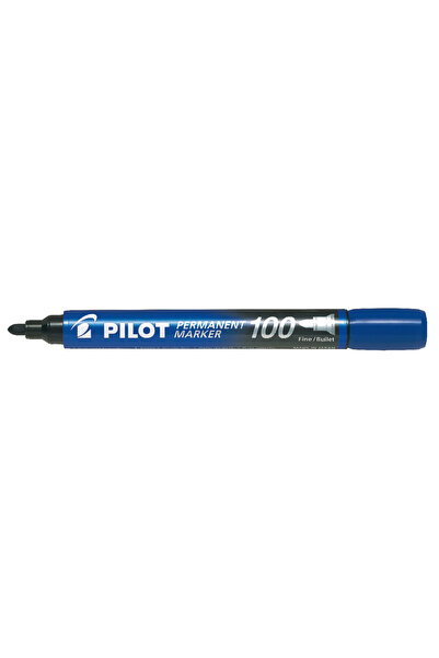 NO BRAND Marker permanent ALBASTRU pilot, SCA 100, vârf rotund, 4.5mm x 24 BUC