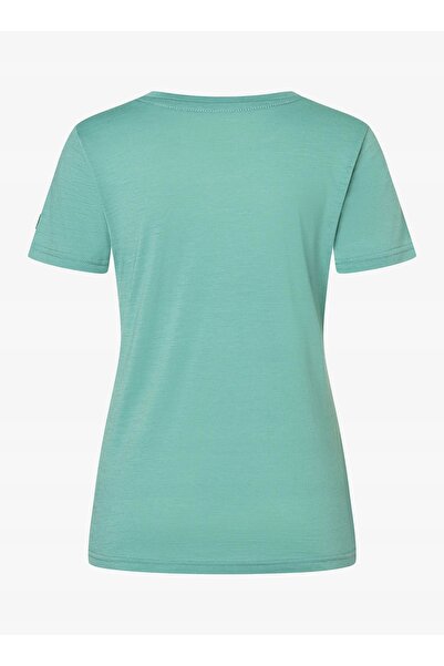 NO BRAND Tricou de damă din lână merino Super. Ceai Berggluck - verde lagună M