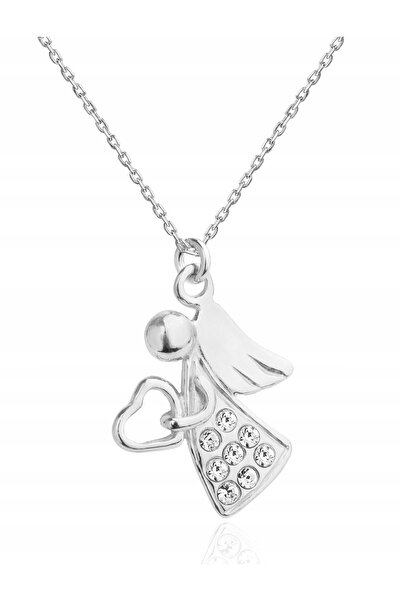 NO BRAND Lanț de colier din argint cu zirconiu ANGELIC 50 cm