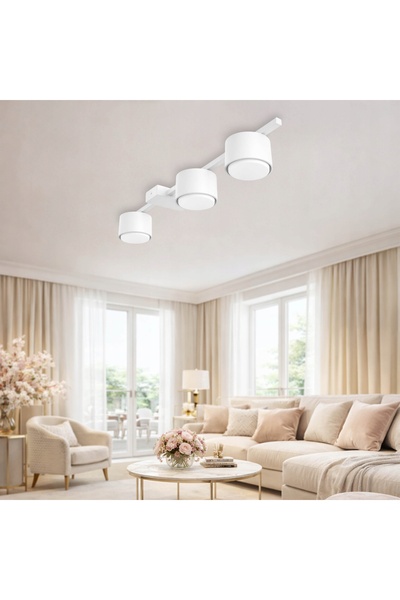 NO BRAND Spot de tavan/aplică de perete, cu halogen, 3xGX53, decorativ, cu mo...
