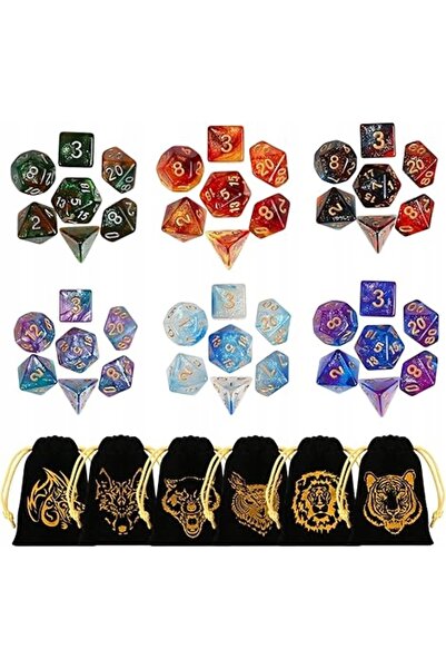 Dragon Set profesional de zaruri RPG, 42 de piese, D&D MTG