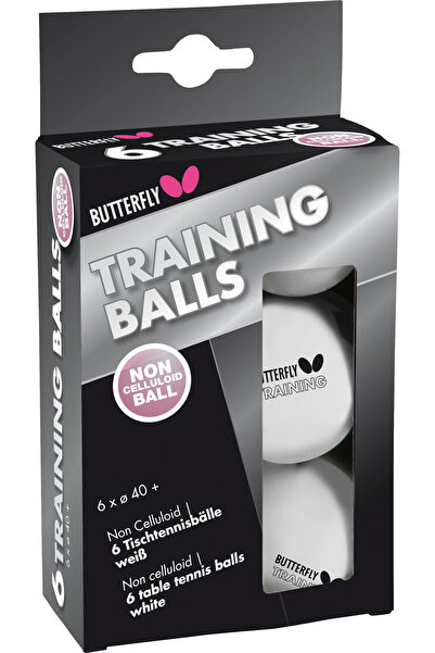 BUTTERFLYBAG Μπαλάκια Ping Pong Butterfly Training 40+ 6 Τεμάχια Λευκά
