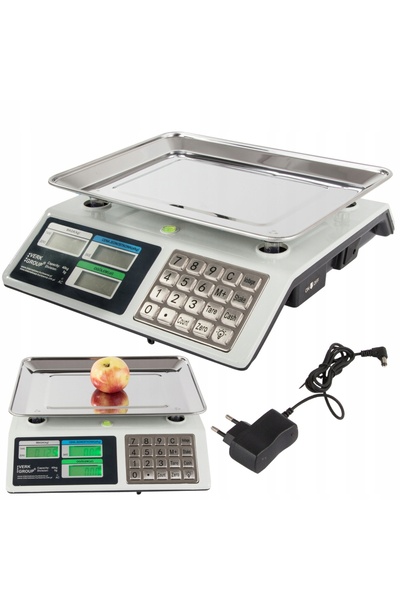 verk group Cântar electronic LCD 40kg/5g, pentru magazin, industrial, cu func...