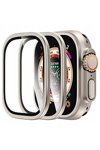 NO BRAND 2x Ramă din sticlă călită pentru Apple Watch Ultra / Ultra 2 de 49 m...