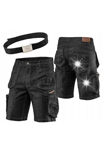 NEO Tools Neo ȘORTURI DE MUNCĂ DIN DENIM negru XL CU CUREA
