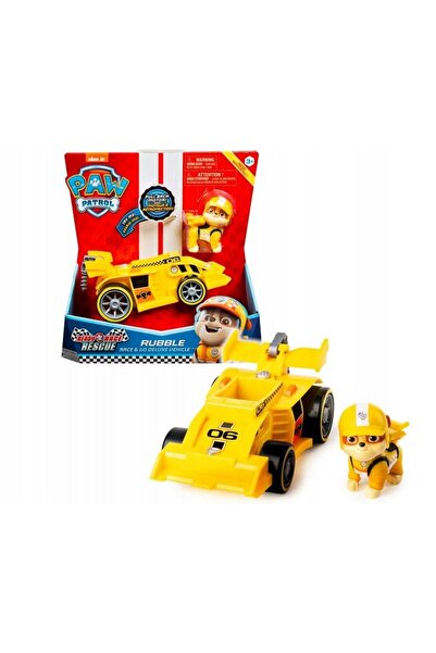 PAW PATROL PSI PATROL MAȘINĂ DE CURSE RUBBLE + FIGURINĂ