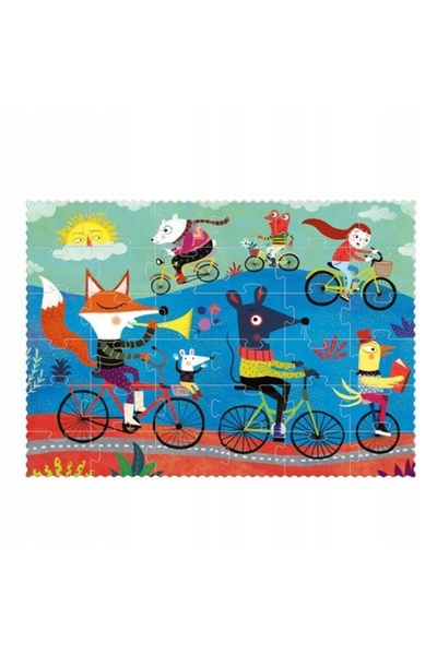NO BRAND Londji: Puzzle pentru copii, Cu biciclete, Bicicletă, 36 de piese. P...