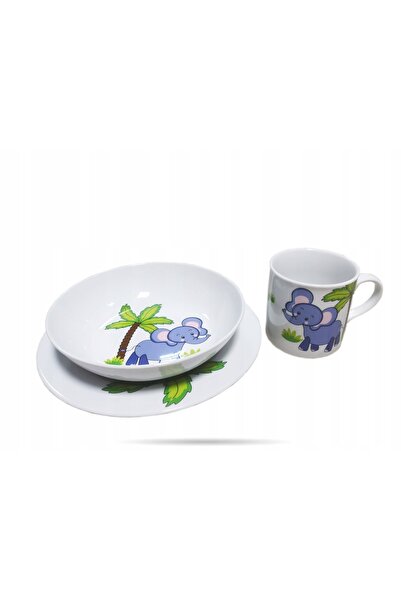 NO BRAND SET PORȚELAN COPII LIAJIANA ELEFANT 5137A x 3 BUC