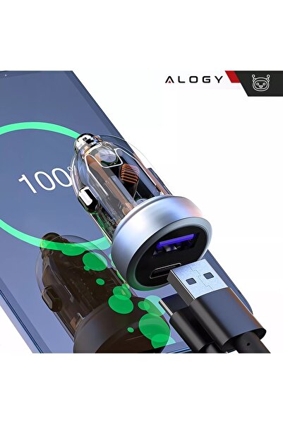 NO BRAND Încărcător auto cu încărcare rapidă QC3.0 PowerDelivery PD Alogy