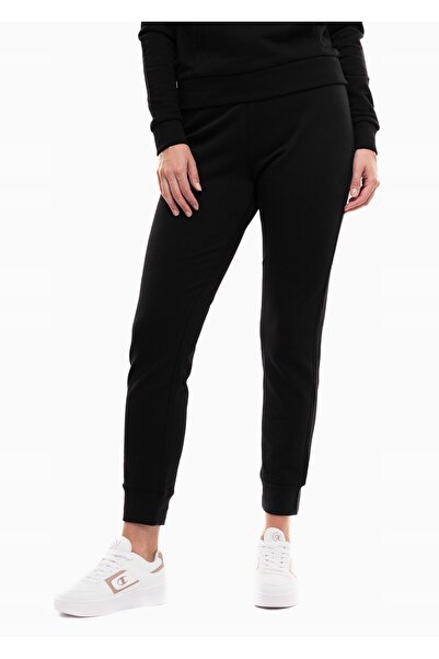 Champion Pantaloni de damă cu manșetă elastică, negri, 117550 KK001 R. S