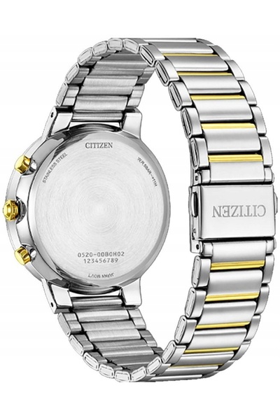 Citizen Ceas bărbătesc AN8224-51L, cronograf elegant albastru cu dată, Ø42mm