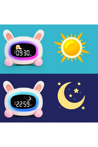 NO BRAND CEAS CU ALARMĂ ÎN FORMĂ DE IEPURAȘ, CU FUNCȚIE DE SOMN SCURT ȘI LAMP...