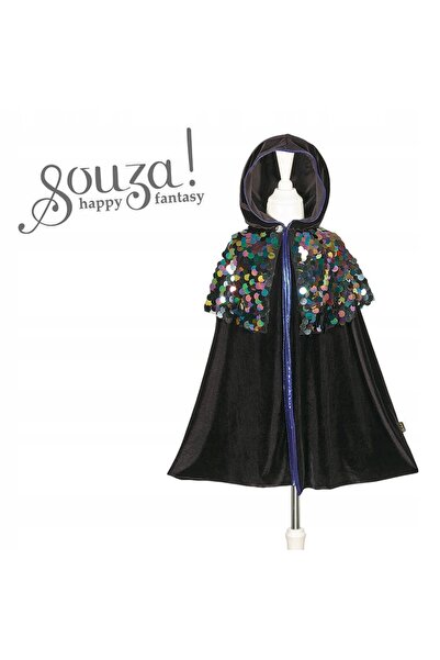 NO BRAND Souza! Costum Bella cu pelerină cu glugă și șal cu paiete, pentru co...