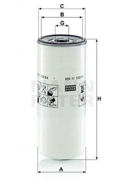NO BRAND Mann-Filter WDK 11 102/24 Filtru de combustibil WDK11102/24