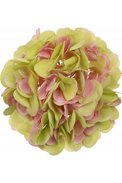 NO BRAND 6X Hortensie cu capete decorative, verde și roz, flori artificiale