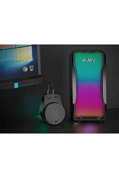 Sven Boxe de calculator cu 435 LED-uri, telecomandă prin cablu, Bluetooth, 10W