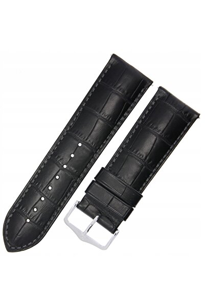 NO BRAND HIRSCH Duke L - NEGRU - 26mm - Curea de ceas din piele