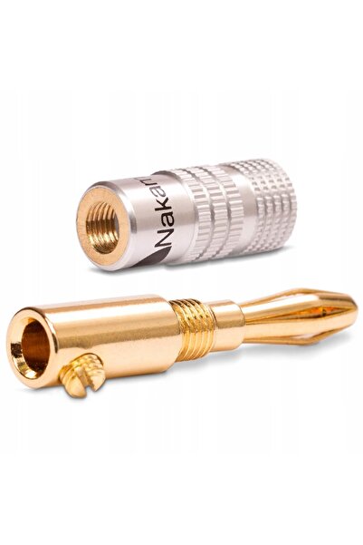NO BRAND Conectori banană NAKAMICHI pentru difuzoare, aur premium HQ, 8 bucăți