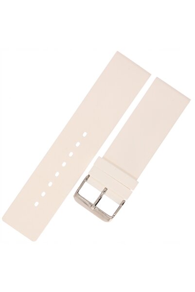 NO BRAND HORIDO 0014 - ALB - 24 mm - Curea de ceas din silicon