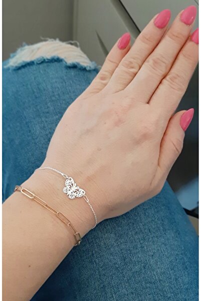 NO BRAND Brățară fluture ajurat din argint 925